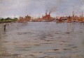 Scène de port Brooklyn Docks William Merritt Chase